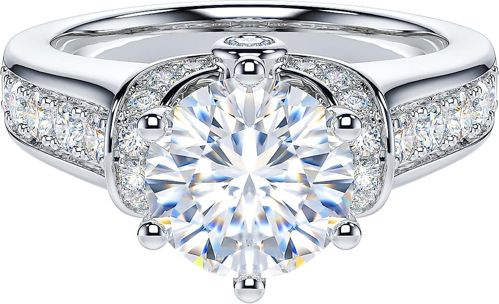 Jumpeak Diamantring Damen 585 Echtgold Ring,Damen günstig online kaufen