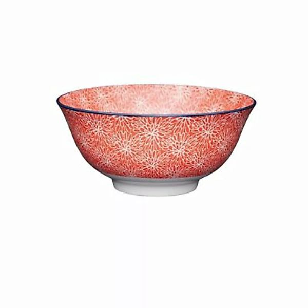 Neuetischkultur Müslischale bunt dekoriert 4er-Set Keramik rot günstig online kaufen