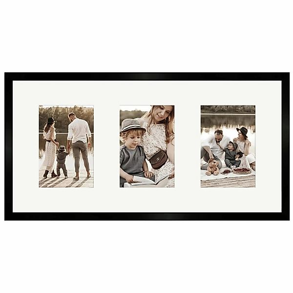 WANDStyle Galerierahmen G950 in Schwarz 25 x 50 cm für 3 Bilder im Format 1 günstig online kaufen