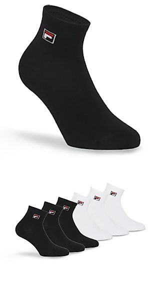 Fila Kurzsocken "UNISEX QUARTER PLAIN SOCKS" 6 Stk. tlg. mit Logo-Schriftzu günstig online kaufen