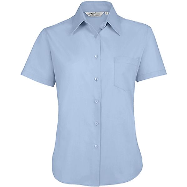 Sols  Blusen ESCAPE WOMENN-CAMISA POPELÍN MUJER MANGA CORTA-Corte ceñido günstig online kaufen