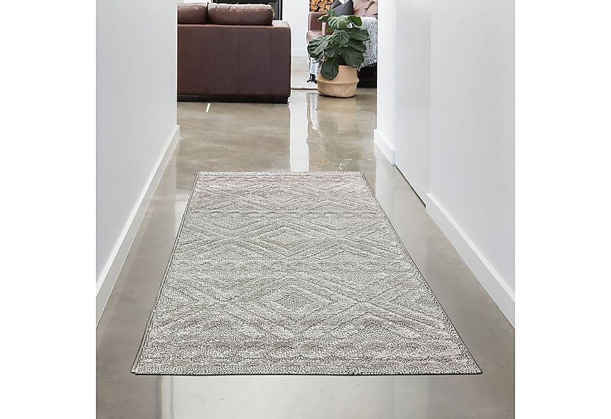 Carpetia Teppich Teppich Hochflor im Bohostyle Rauten- und Kreismuster in B günstig online kaufen