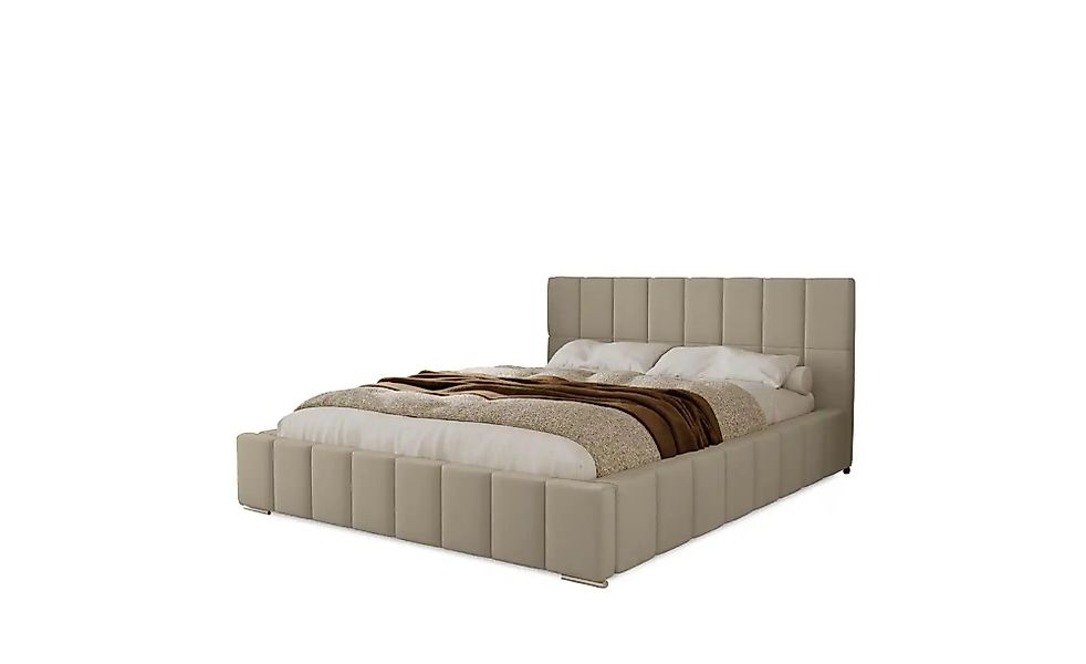 Polsterbett mit Stauraum  Ayr ¦ beige ¦ Maße (cm): B: 195 H: 100 Betten > P günstig online kaufen