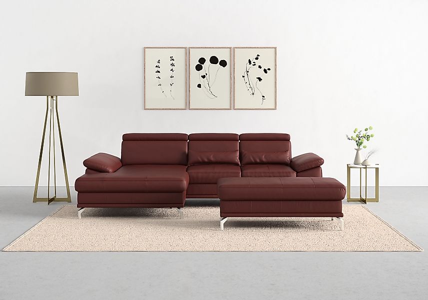 sit&more Ecksofa "Cabrio L-Form, B: 295 cm, mit Sitztiefen-, Arm- & Kopftei günstig online kaufen
