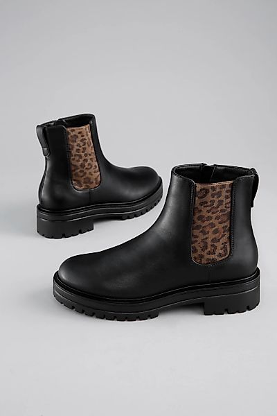 Aniston SHOES Chelseaboots, Stiefelette, Blockabsatz, mit Animal-Print - NE günstig online kaufen