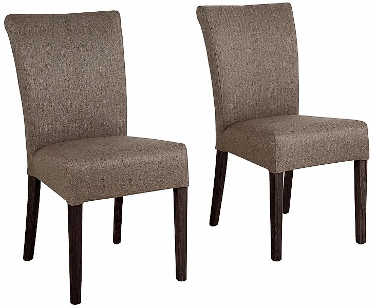 Home affaire Esszimmerstuhl "Queen" (Set) 2 Stk. Feinstruktur Beine aus mas günstig online kaufen