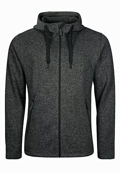 Elkline Fleecejacke Lagerfeuer verstellbare Kapuze melierter Strickfleece günstig online kaufen