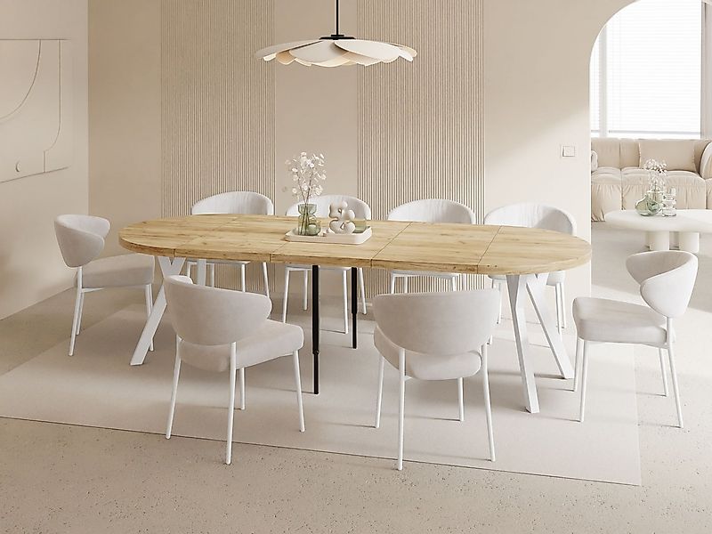 WFL GROUP Esstisch Twixy (erhältlich in 2 Größen – Durchmesser 100 cm, ausz günstig online kaufen