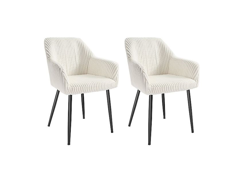 SONGMICS Esszimmerstuhl (2 St), Polsterstuhl mit Metallbeine, Samt, für Sch günstig online kaufen