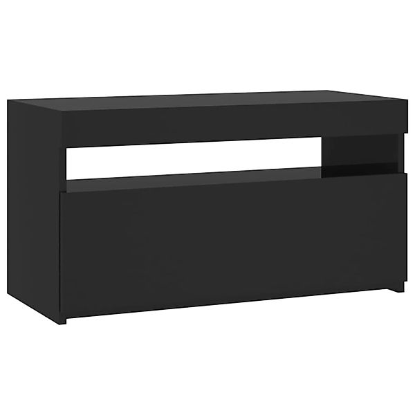 VidaXL TV-Schrank mit LED-Leuchten Schwarz 75x35x40 cm günstig online kaufen