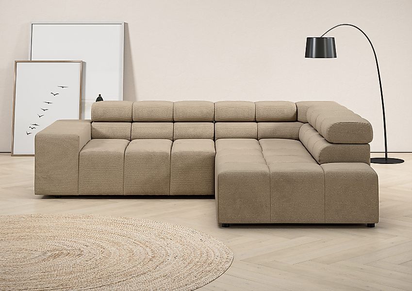 INOSIGN Ecksofa Ancona, incl. Kopfteilverstellung + günstig online kaufen