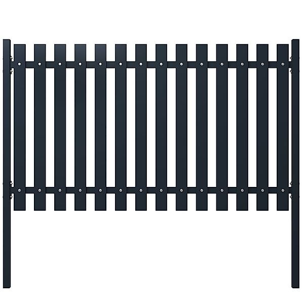 vidaXL Gartenzaun Zaunfeld Anthrazit 174,5x75 cm günstig online kaufen