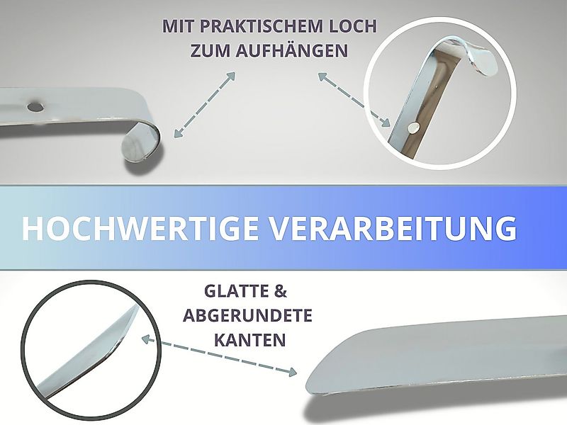 Langlauf Schuhbedarf Schuhlöffel Schuhanzieher Metall – robust, vernickelt, günstig online kaufen