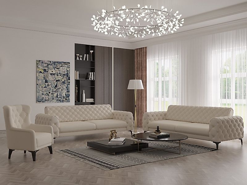 Möbeldreams Chesterfield-Sofa Sofa-Set Arizona Chesterfield Schlaffunktion günstig online kaufen
