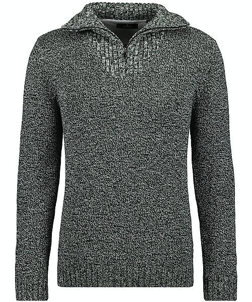 RAGMAN V-Ausschnitt-Pullover Tweed mit Troyer und Zip günstig online kaufen