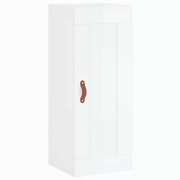 vidaXL Hängeschrank Wandschrank Hochglanz-Weiß 34,5x34x90 cm Holzwerkstoff günstig online kaufen