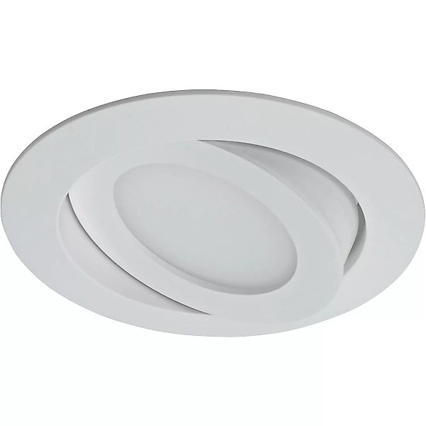 Briloner LED-Einbauleuchte Kunststoff Weiß Schwenkbar H: 3 cm Ø: 10,6 cm günstig online kaufen