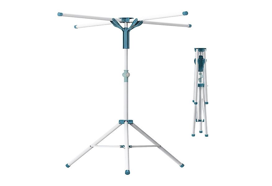 relaxdays Wäscheständer für Kleiderbügel, Weiß-Blau günstig online kaufen