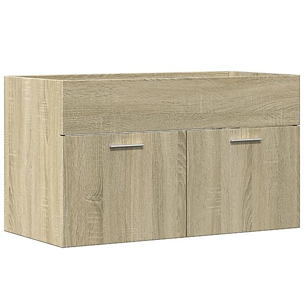 vidaXL Badezimmer-Set Waschbeckenunterschrank Sonoma-Eiche 80x38,5x46cm Hol günstig online kaufen