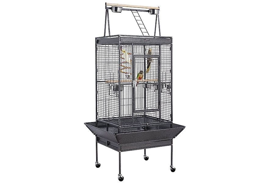 Yaheetech Vogelkäfig, Vogelvoliere Vogelbauer Vogelhaus 81 x 76 x 174 cm günstig online kaufen