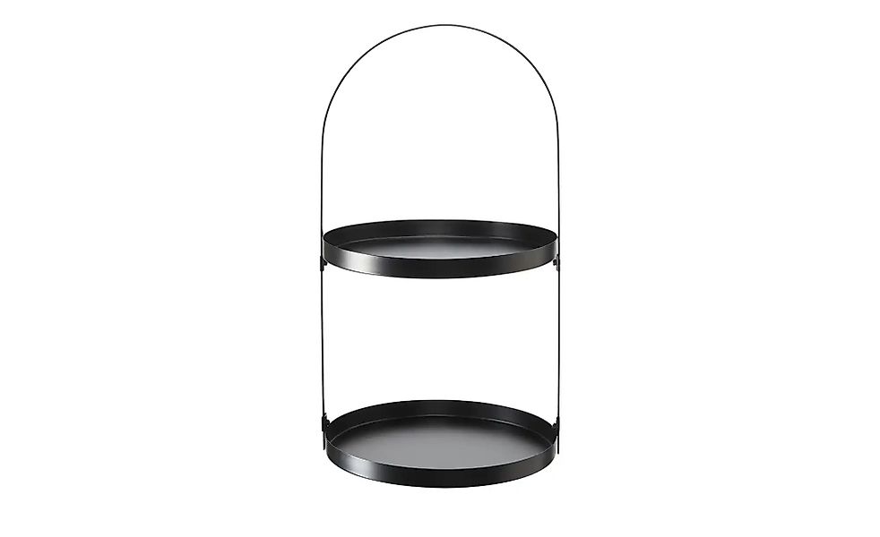 HOME STORY Etagere   ¦ schwarz ¦ Eisen ¦ Maße (cm): H: 54  Ø: 30 Geschirr > günstig online kaufen
