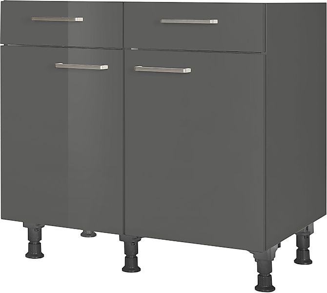 nobilia Unterschrank ""Flash", vormontiert, Breite 90 cm, Soft-Close-Funkti günstig online kaufen