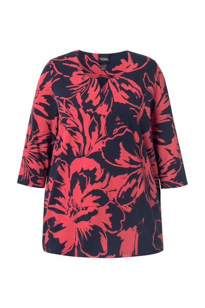 Ulla Popken T-Shirt Shirt Blüten A-Linie günstig online kaufen