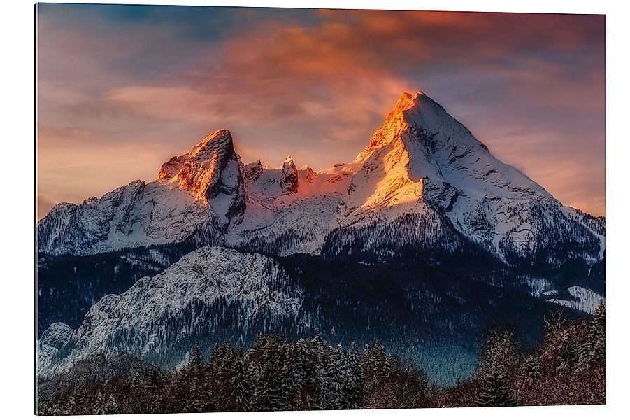 Posterlounge Wandbild Alpenglühen am Watzmann, Dieter günstig online kaufen