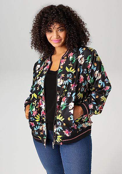 Aniston PLUS Blouson Mit Blumendruck günstig online kaufen