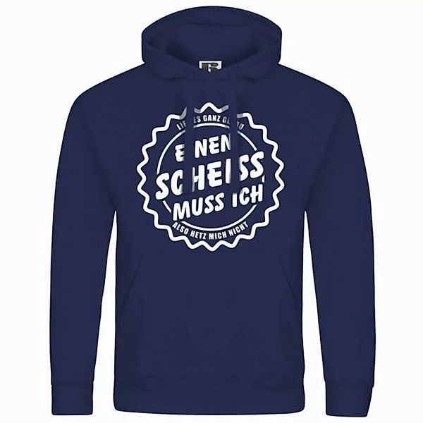 deinshirt Kapuzenpullover Herren Kapuzenpullover Einen Scheiß muss Ich Mit günstig online kaufen