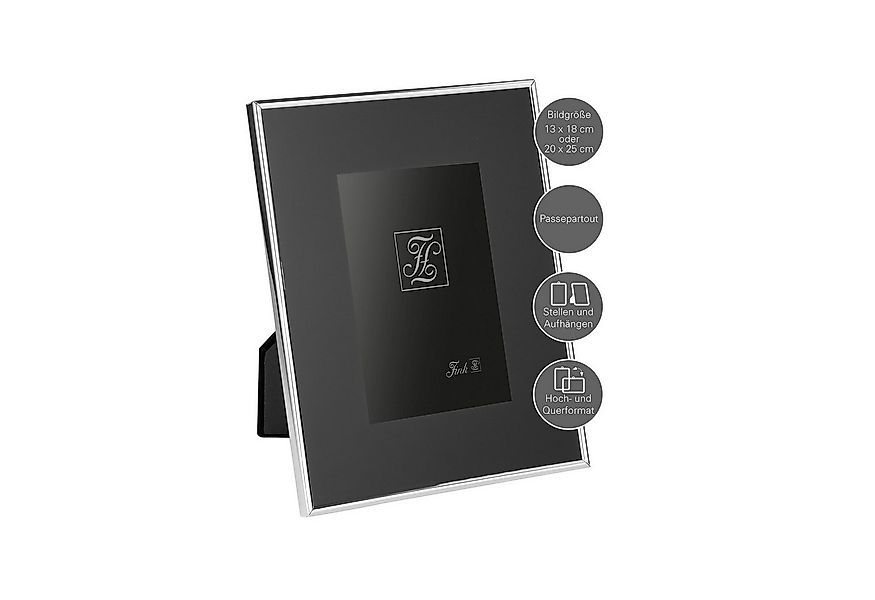 Fink Bilderrahmen SORA Bilderrahmen 13x18 cm - schwarz/silber - Glas/Metall günstig online kaufen