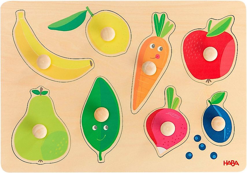 Haba Steckpuzzle Obst & FarbenFarben, Puzzleteile günstig online kaufen