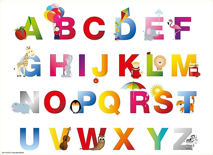 Tischsetmacher Platzset Tischset I Platzset abwaschbar - Kinder ABC, (aus e günstig online kaufen