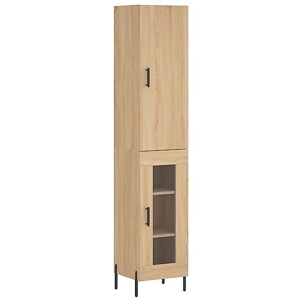 vidaXL Highboard Sonoma-Eiche 34,5x34x180 cm Holzwerkstoff 3199052 günstig online kaufen