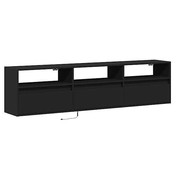 vidaXL TV-Wandschrank mit LED Schwarz 180x31x45 cm 3307941 günstig online kaufen