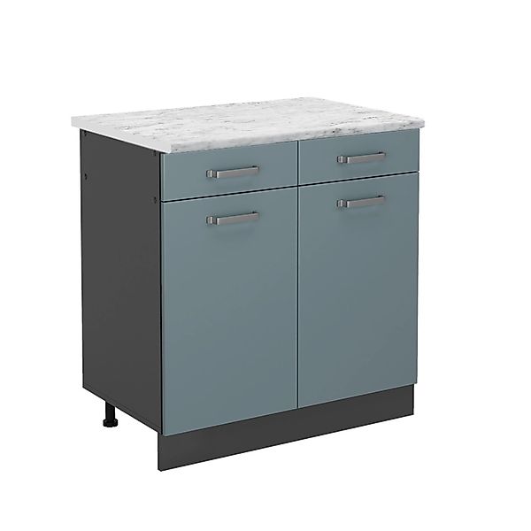 Vicco Küchenunterschrank R-Line Schubladenschrank für die Küche Blau-Grau 8 günstig online kaufen