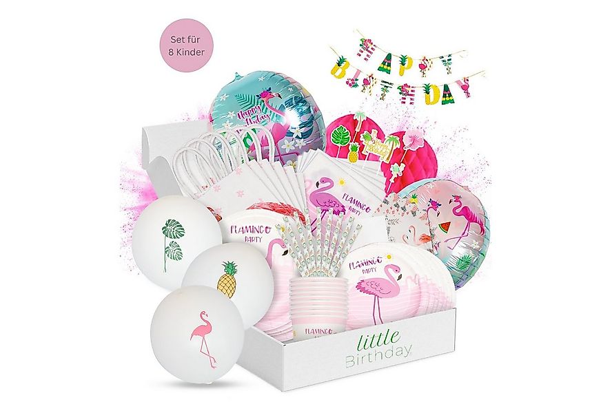 little Birthday Papierdekoration Flamingo Party Set für Geburtstag, Partyge günstig online kaufen