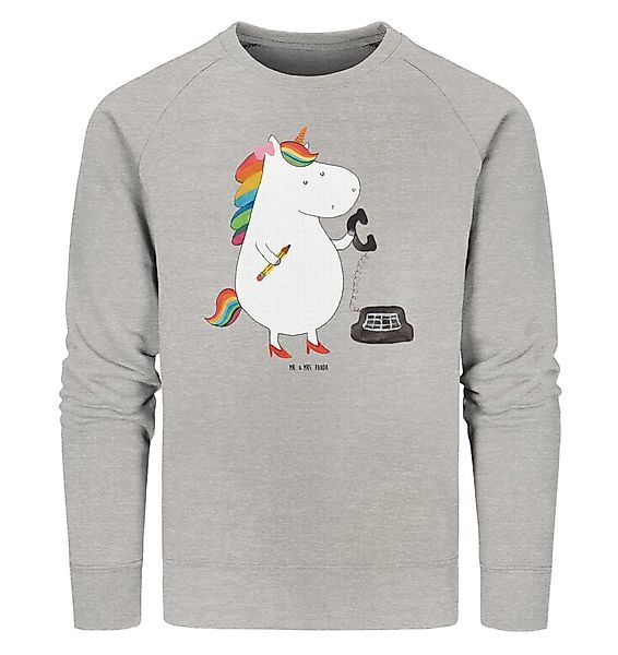 Mr. & Mrs. Panda Longpullover Einhorn Sekretärin Größe M - Heather Grey - G günstig online kaufen