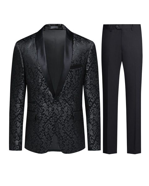 Allthemen Smoking (2 tlg) Herren Jacquard günstig online kaufen