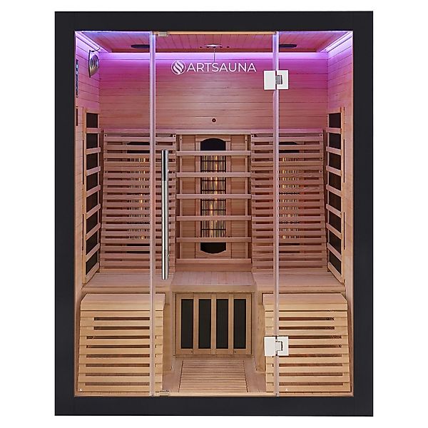 Artsauna Infrarotkabine Helsinki 150 mit Dual Technology Schwarz günstig online kaufen