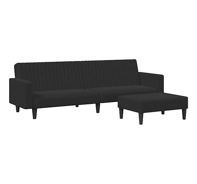 vidaXL Sofa 2-tlg. Sofagarnitur Schwarz Samt günstig online kaufen
