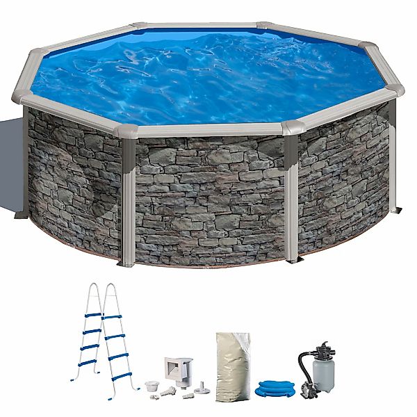 my POOL BWT Rundpool in moderner Steinoptik, Höhe 132 cm, verschiedene Größ günstig online kaufen