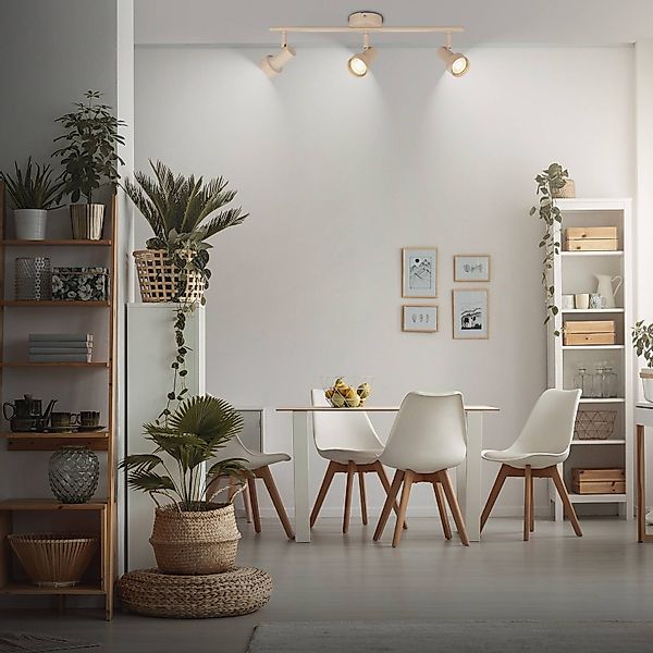 Deckenstrahler Tapp, beige, Länge 48 cm, 3-flg., Metall GU10 günstig online kaufen