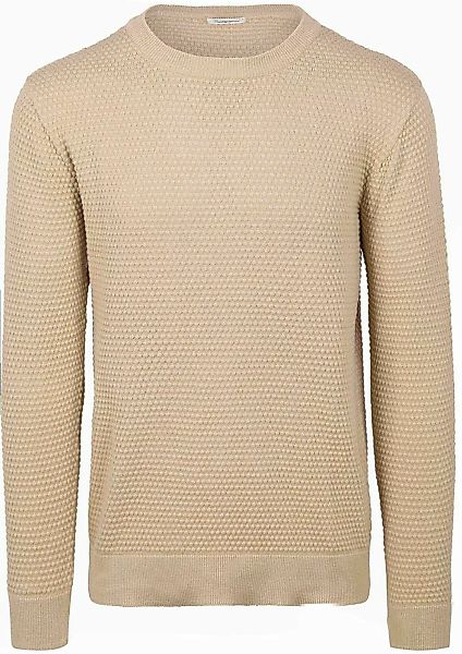 Knowledge Cotton Apparel Pullover Bubble Knit Beige - Größe L günstig online kaufen