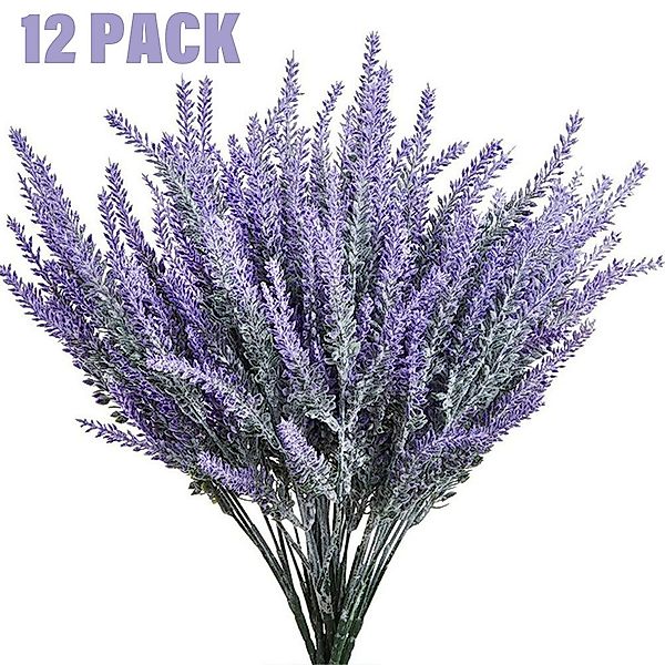 Kunstblumenstrauß Kunstblumensträuße 12-st künstliche Blumen Lavendel, günstig online kaufen
