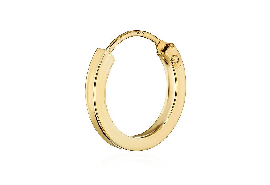 NKlaus Single-Creole Einzel 585 Gelb Gold Creole Ohrring Ohrschmuck Fla günstig online kaufen