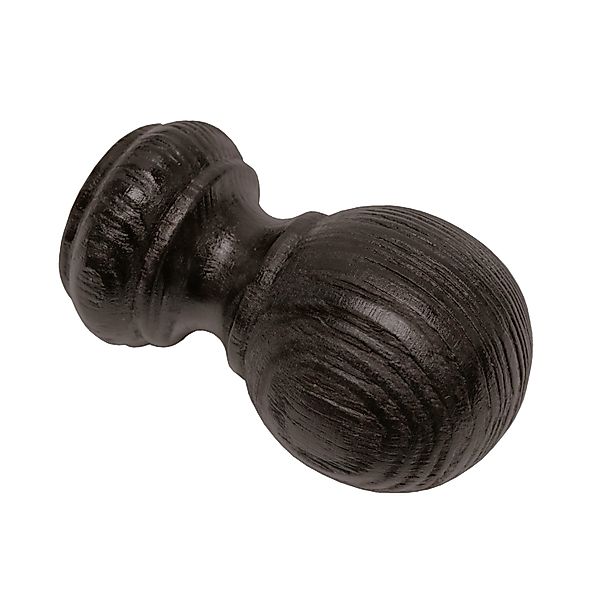 Gardinia Holz-Endknopf Country Kugel Ø 25 mm Kolonial gebürstet 2-er Pack günstig online kaufen