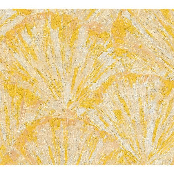 A.S. Creation Vliestapete Grafik Floral 10,05 m x 0,53 m Gelb-Creme FSC® günstig online kaufen