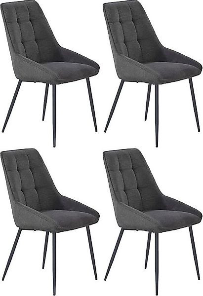 Jockenhöfer Gruppe Esszimmerstuhl ROGER (Set, 4 St), 4-Fuss Stuhl, Webstoff günstig online kaufen