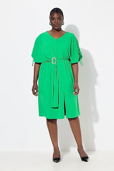 Ulla Popken Cocktailkleid Midikleid drapiert Oversized günstig online kaufen